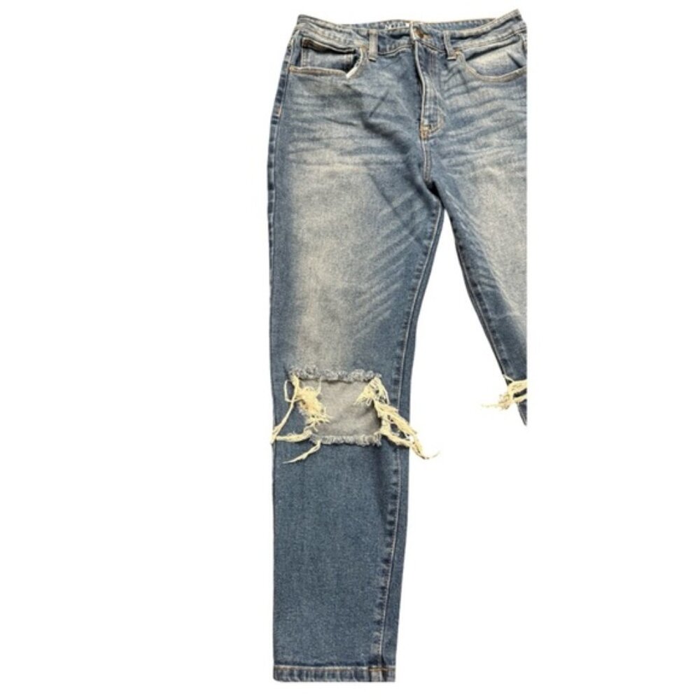 No Boundaries Distressed Denim Jeans | Ripped Knees | Juniors Size 11 - Picture 8 of 9